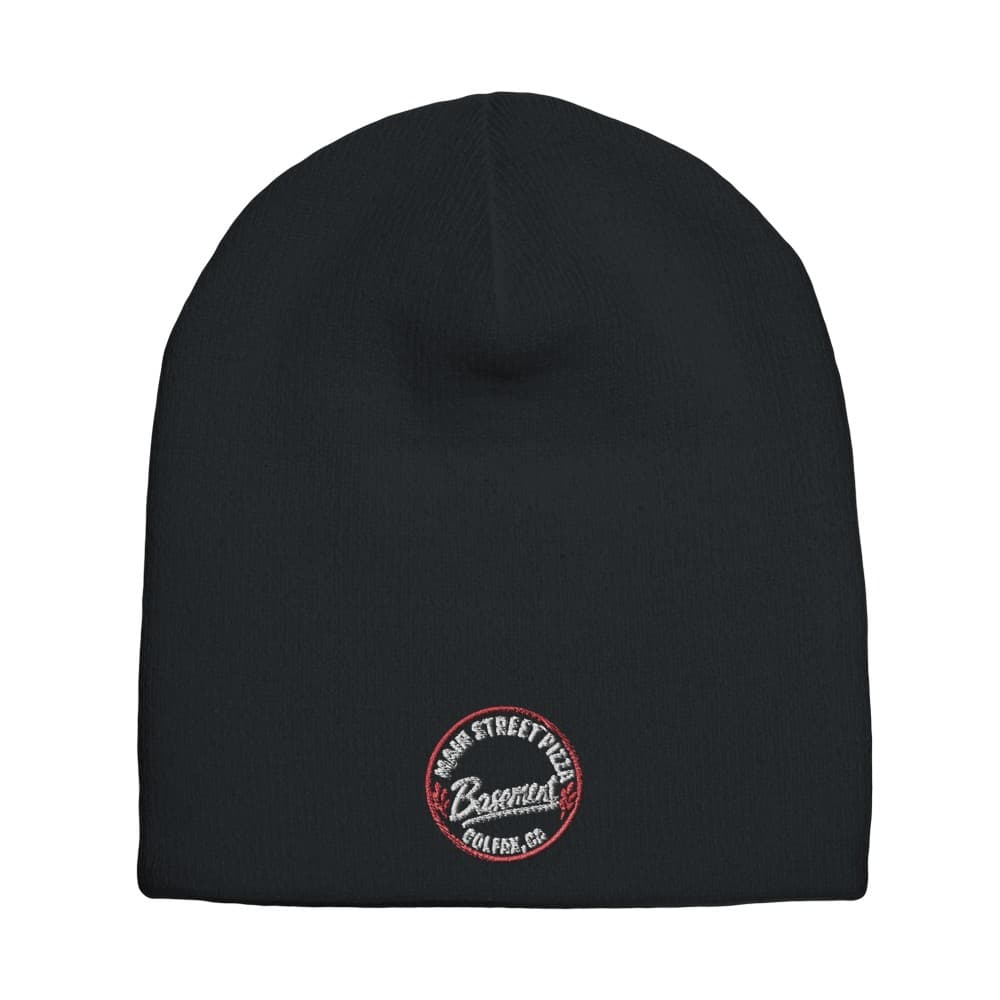 Black The Basement on Main embroidered knit beanie