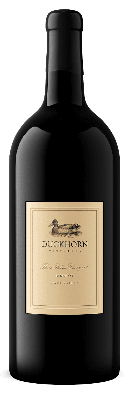 Duckhorn Three Palms Vineyard Merlot representative 3.0-liter bottle; no vintage shown