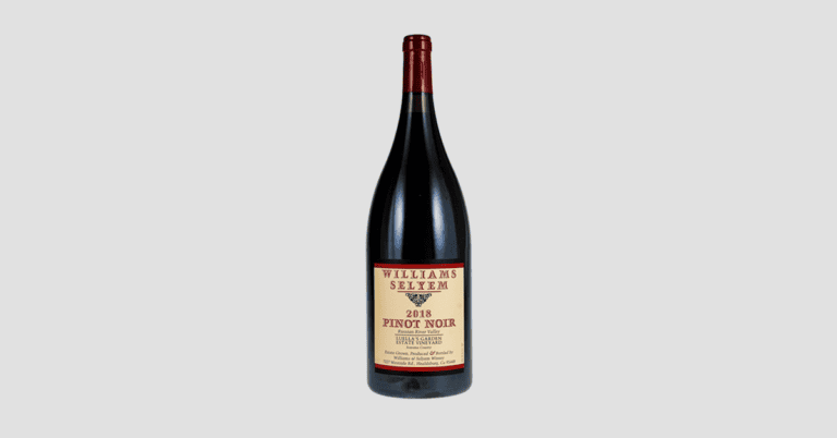 A bottle of Williams Selyem Pinot Noir with its classic label