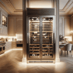 Premium dual-zone wine refrigerator in luxury kitchen setting