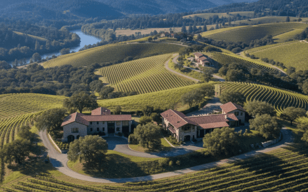 A scenic view of hidden wineries in Sonoma County.