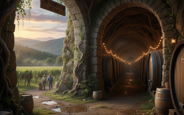 Entrance of a wine cave