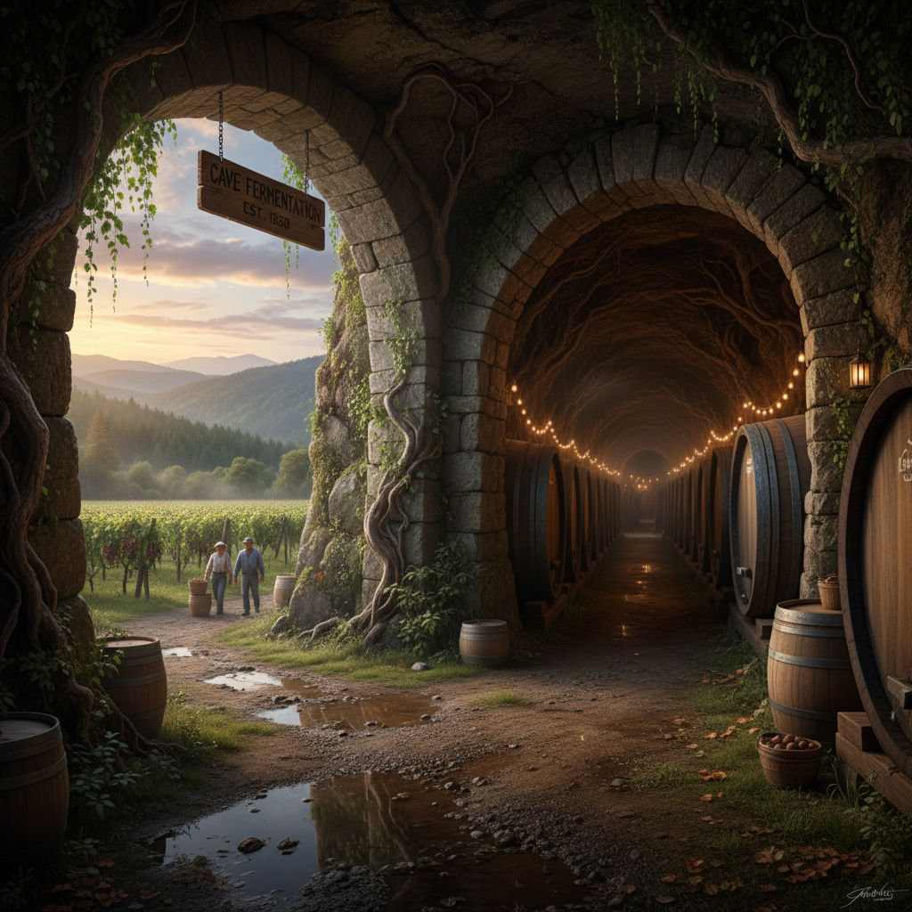 Entrance of a wine cave