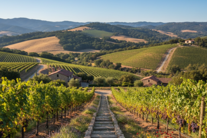 A picturesque view of a hidden vineyard in Sonoma.