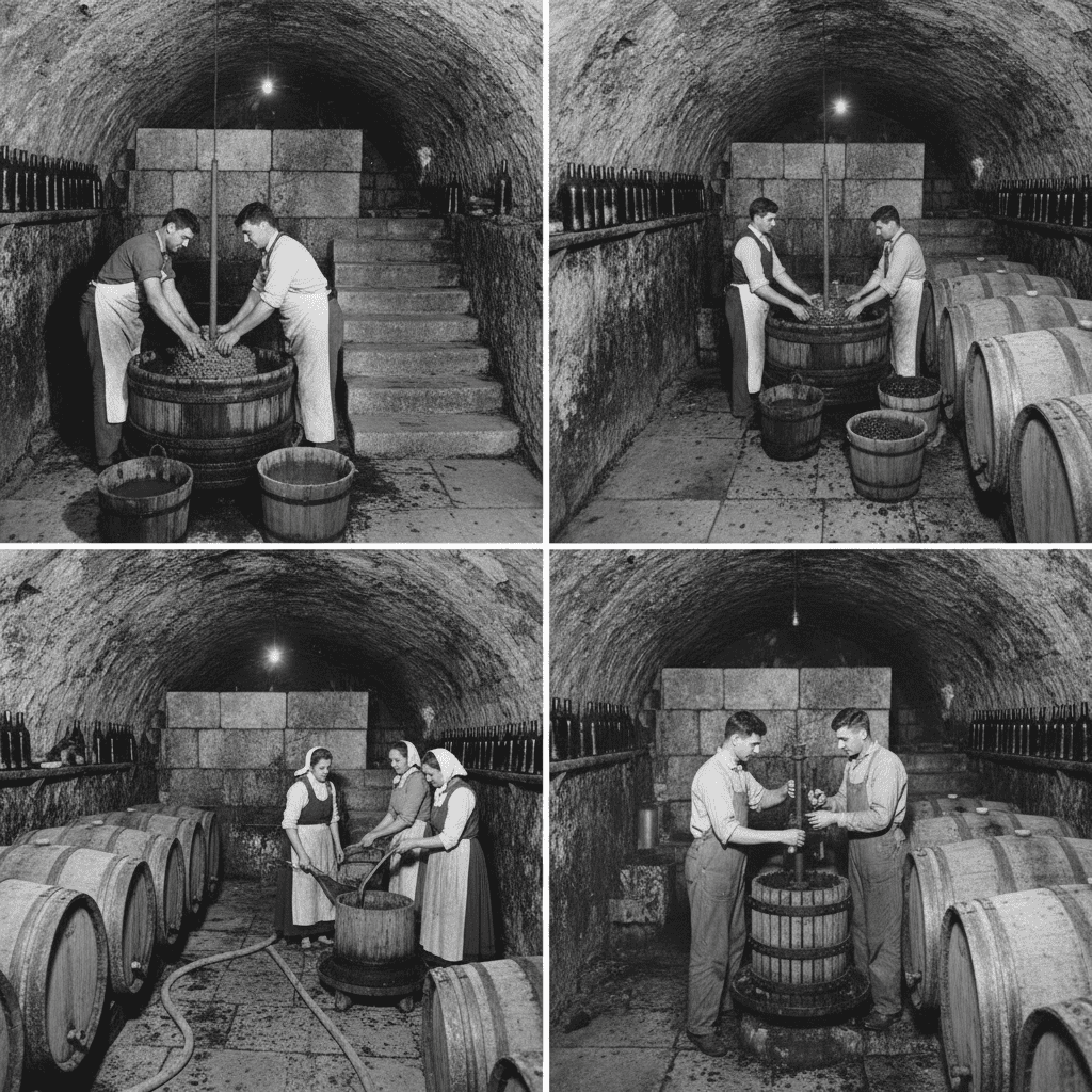 Historical winemaking in caves